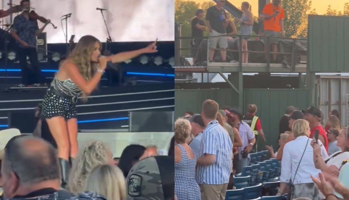 Carly Pearce kicks out a disrespectful fan from her show.  - X